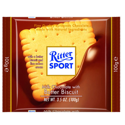 Zoom to enlarge the Ritter Sport Butter Biscuit Milk Chocolate Candy Bar