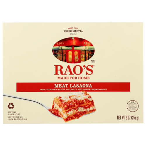 Zoom to enlarge the Raos Frozen Entree • Meat Lasagna