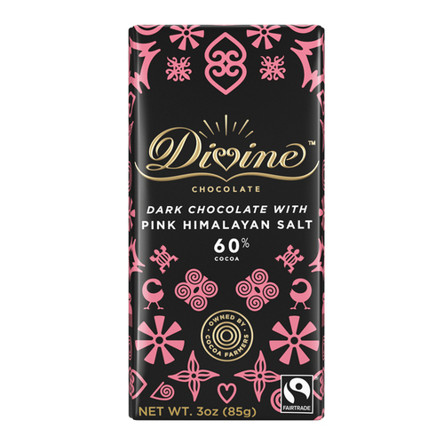 Zoom to enlarge the Divine Chocolate Bar • Dark 60% Pink Himalayan Salt