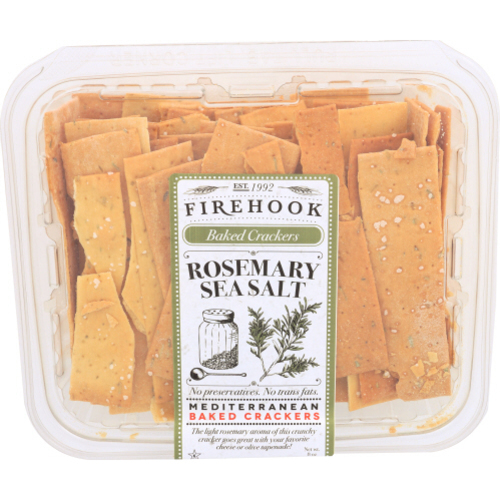 Zoom to enlarge the Firehook Rosemary Sea Salt Organic Mediterranean Baked Crackers