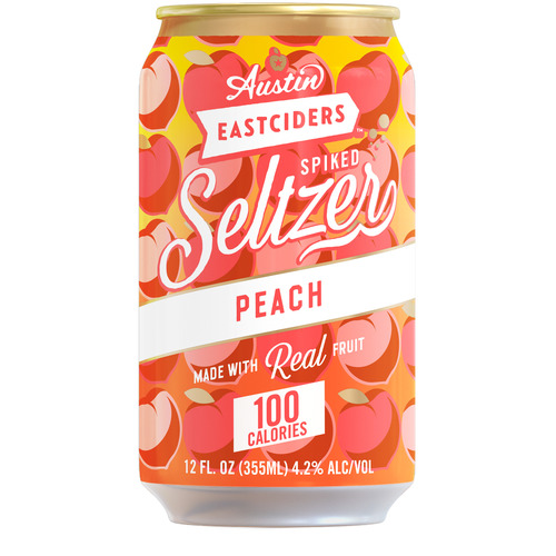 Zoom to enlarge the Austin Eastciders Peach Spiked Seltzer • Cans