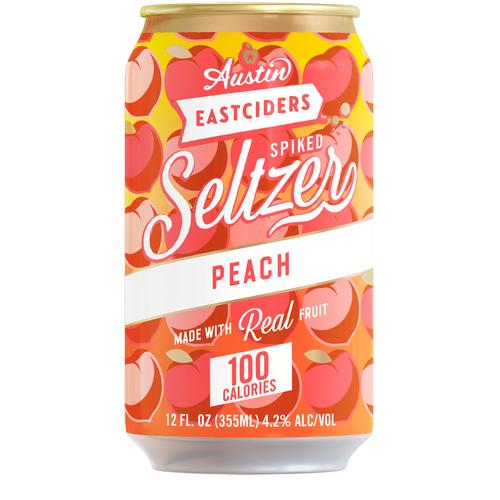 Austin Eastciders Peach Spiked Seltzer • Cans