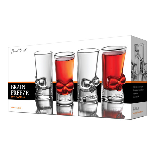 Zoom to enlarge the Final Touch Brainfreeze Skull Shot Glasses 1.5 oz