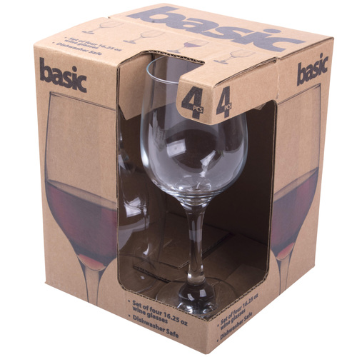 Home Essentials Basic • Wine Stem Glass 16.25 oz