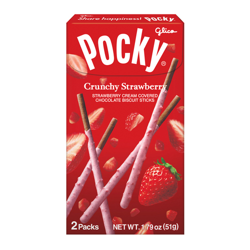 Zoom to enlarge the Pocky Crunchy Strawberry Chocolate Biscuits Sticks