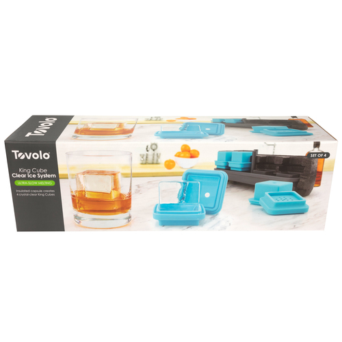 Tovolo Clear Ice Mold System Makes 4 King-sized Ice Cubes