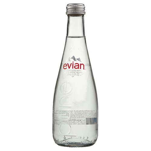 evian glass bottled water delivery