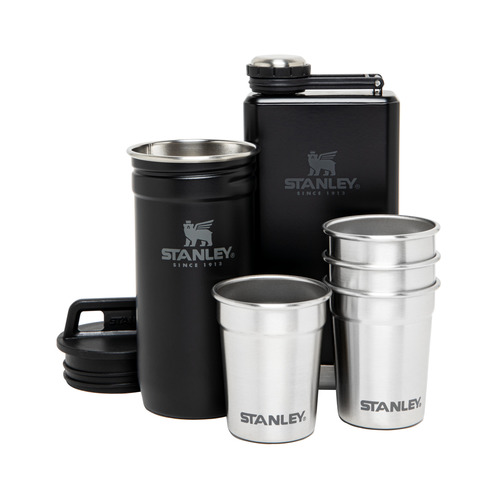 Stanley • Flask & Shot Glass Set W.carry Case Black