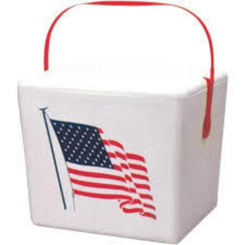 Zoom to enlarge the Lifoam American Flag Polystyrene Foam Cooler