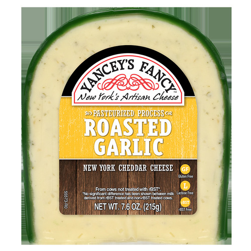 Zoom to enlarge the Yancey’s Fancy Roasted Garlic Cheddar Wedge