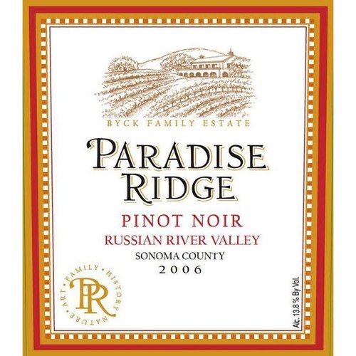 Zoom to enlarge the Paradise Ridge Pinot Noir Walter’s Vineyard Russian River Valley