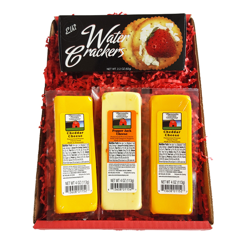 Zoom to enlarge the Wisconsin Pepepr Jack Cheese Cracker Gift Box