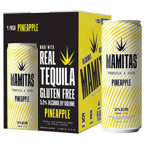 Zoom to enlarge the Mamitas Tequila & Soda • Pineapple 4pk-12oz