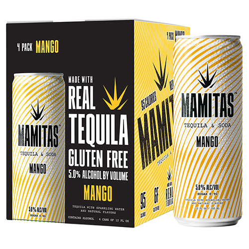 Zoom to enlarge the Mamitas Tequila & Soda • Mango 4pk-12oz