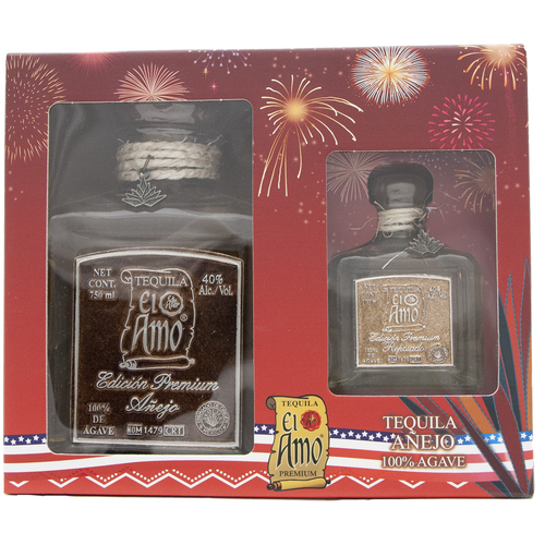Zoom to enlarge the El Amo Tequila • Premium Anejo Gift Set 6 / Case