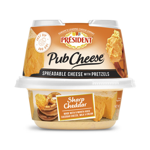 Zoom to enlarge the Cheese• President Pub Sharp Cheddar with  Pretzels