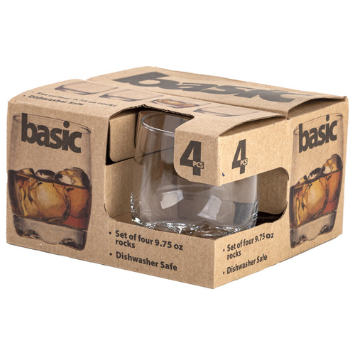 Zoom to enlarge the Home Essentials Basic • Dof Glasses 10oz 4 Pack