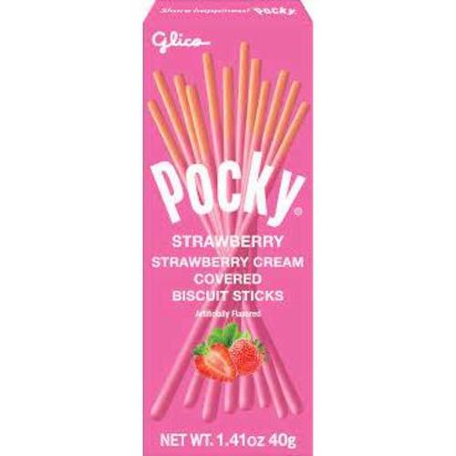 Zoom to enlarge the Glico Pocky Strawberry Covered Biscuit Sticks