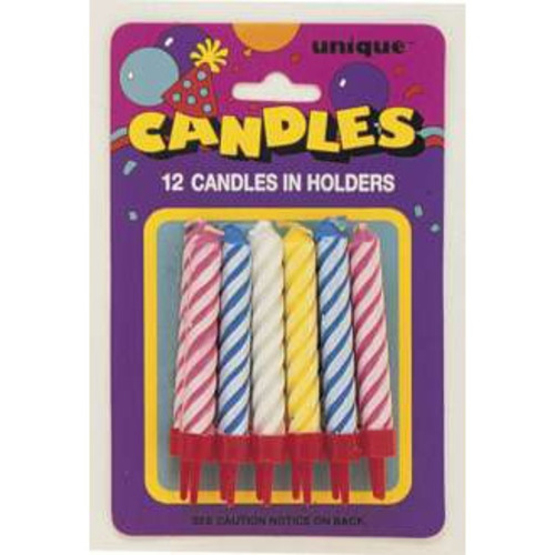 Unique Birthday Candles • Spiral In Holders