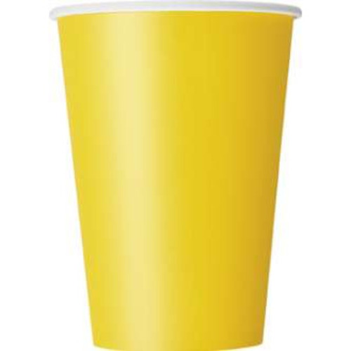 Zoom to enlarge the Unique Party Cups 12 Ounce • Sunflower Yellow