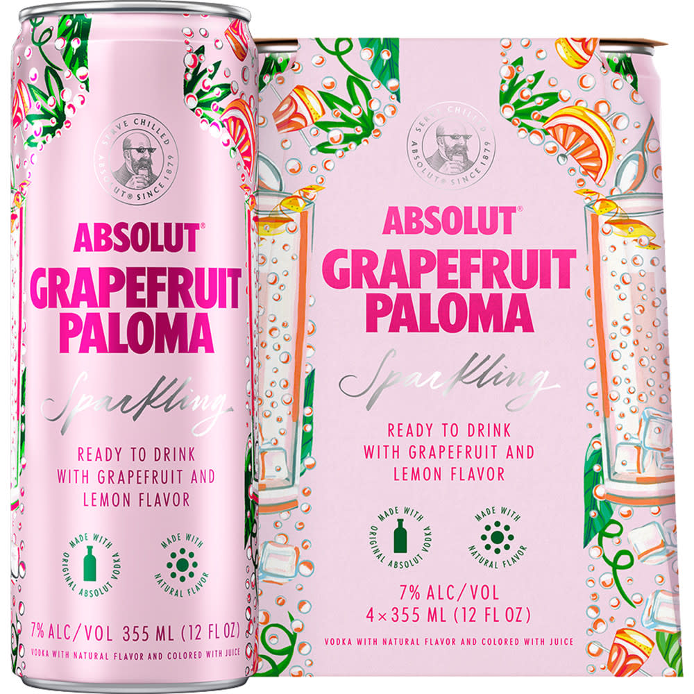 Zoom to enlarge the Absolut Cocktails • Grapefruit Paloma 4pk-12oz