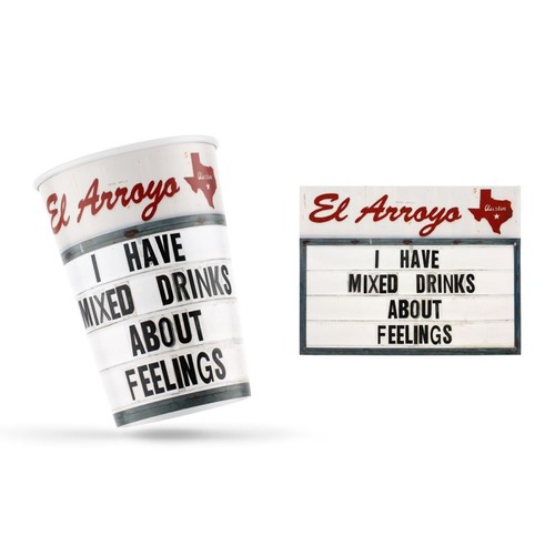 Zoom to enlarge the El Arroyo Paper Cups • Mixed Drinks 12 oz