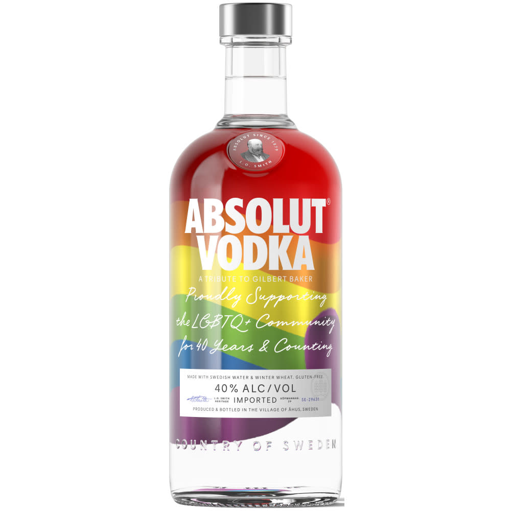 Vodka Absolut 80 Pride Colors •