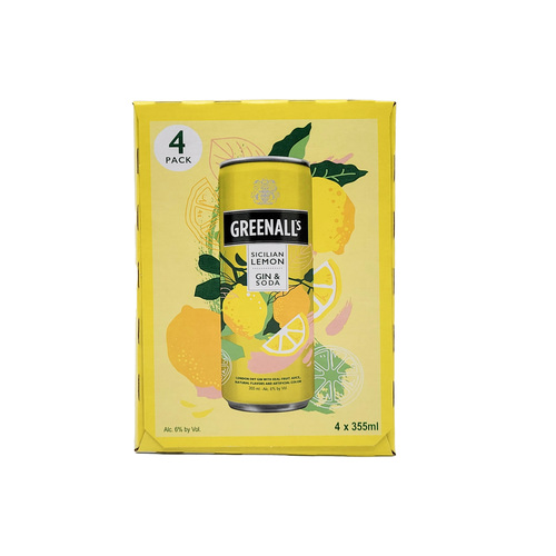 Zoom to enlarge the Greenall’s Gin & Soda • Sicillian Lemon 4pk-12oz