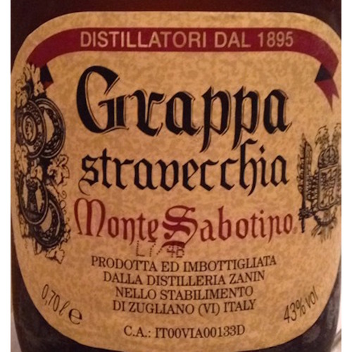 Monte Sabotino Grappa Stravecchia