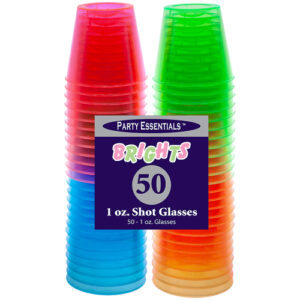 Party Essentials Neon Shot Glass • 1 Ounce 50 Ct