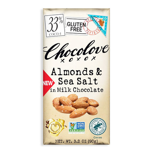 Zoom to enlarge the Chocolove Bar • Milk With Almonds and Sea Salt