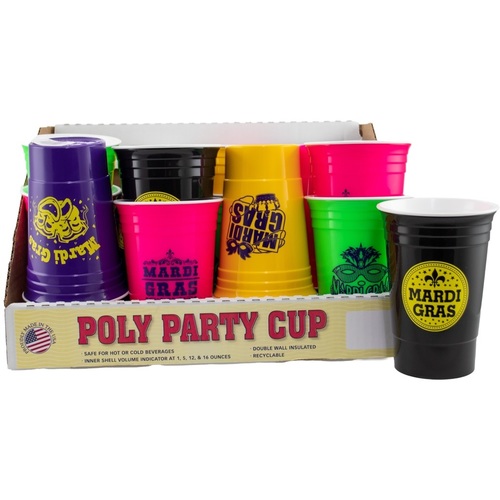 Zoom to enlarge the Us Poly Party Cup • Mardi Gras Doublewall Insulated