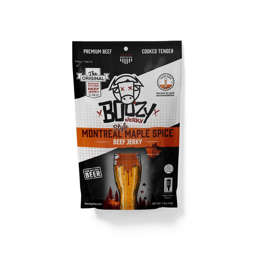 Zoom to enlarge the Boozy Jerky • Montreal Maple Spice Lager Beef