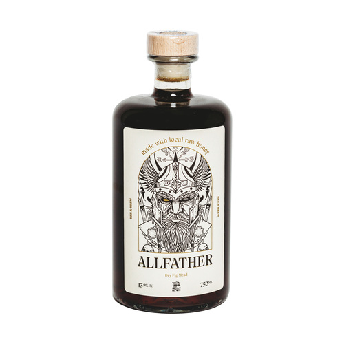 Zoom to enlarge the Bee & Brew Allfather Dry Fig Mead • 750ml Bottle