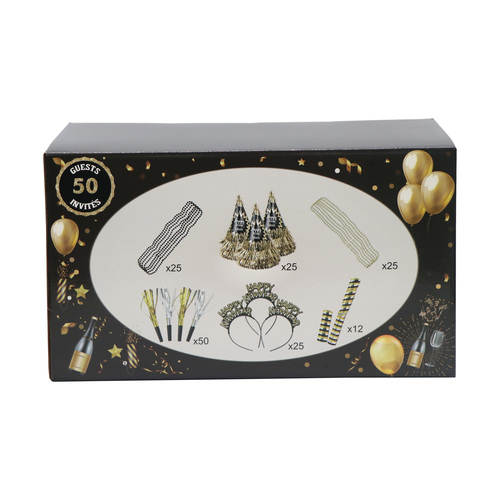 Zoom to enlarge the Spec’s New Years Eve Party Kit • Gold 50 Person