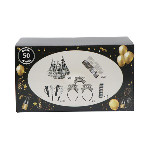 Zoom to enlarge the Spec’s New Years Eve Party Kit • Silver 50 Person