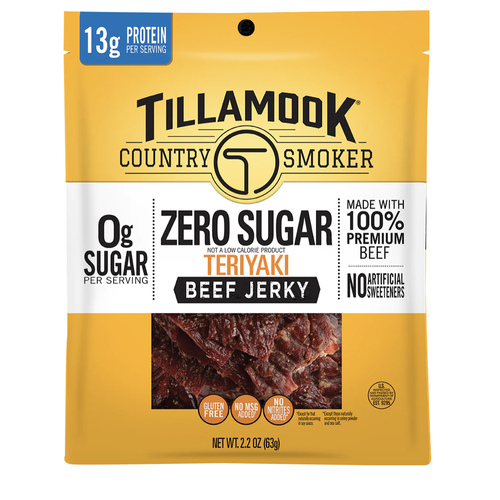 Zoom to enlarge the Tillamook Teriyaki Zero Sugar Jerky