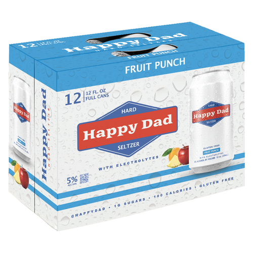 Zoom to enlarge the Happy Dad Fruit Punch Hard Seltzer &bull; 12pk Cans