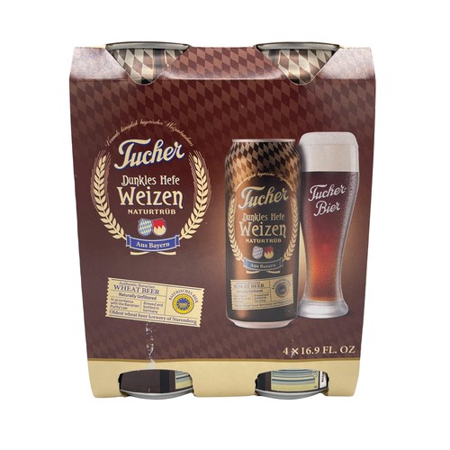 Zoom to enlarge the Tucher Dunkel Hefeweizen • 4pk 16.9oz Can