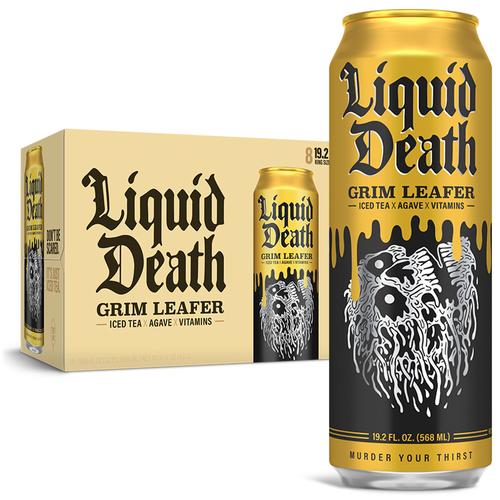 Liquid Death grim Leafer Ready To Drink Iced Tea 19 oz Can