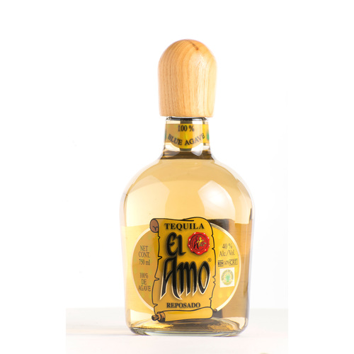 Amber Glass Tequila Bottle