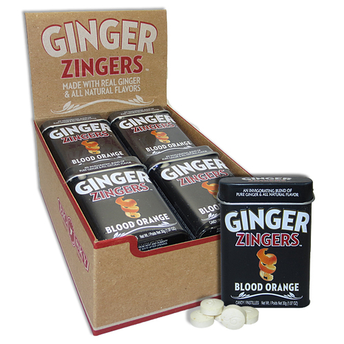 Zoom to enlarge the Ginger Zingers Blood Orange Candy In Tin