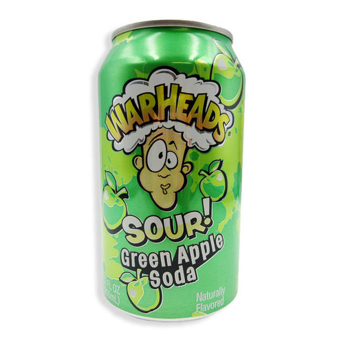 Zoom to enlarge the Warheads Sour Green Apple Soda In Can