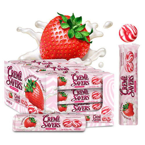 Zoom to enlarge the Creme Savers Candy Rolls • Strawberry