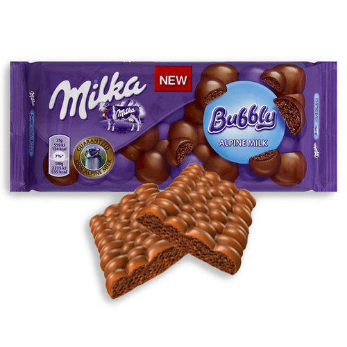 Milka Bubbly Alpine Milk Chocolate Candy Bar