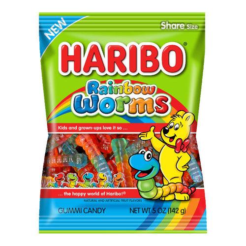 Zoom to enlarge the Haribo Gummi Candy • Rainbow Worms