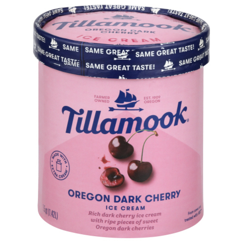 Zoom to enlarge the Tillamook Oregon Dark Cherry Ice Cream