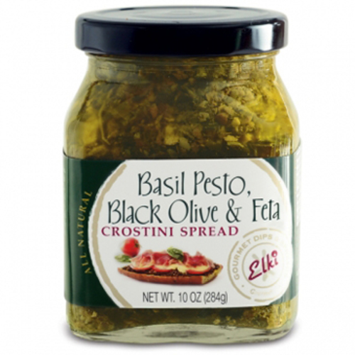 Zoom to enlarge the Elki Crostini Spread • Basil Pesto & Kal Olive Feta