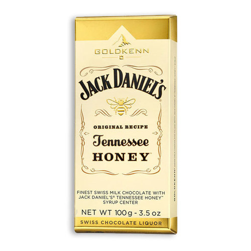 Zoom to enlarge the Goldken Jack Daniels Liqueur Honey Milk Chocolate Candy Bar