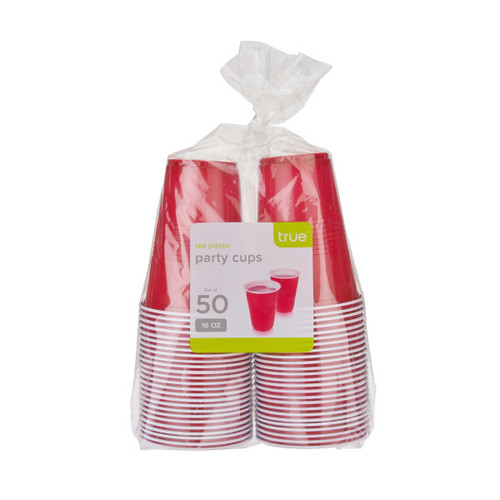 Pink Plastic Cups, 16oz, 50ct